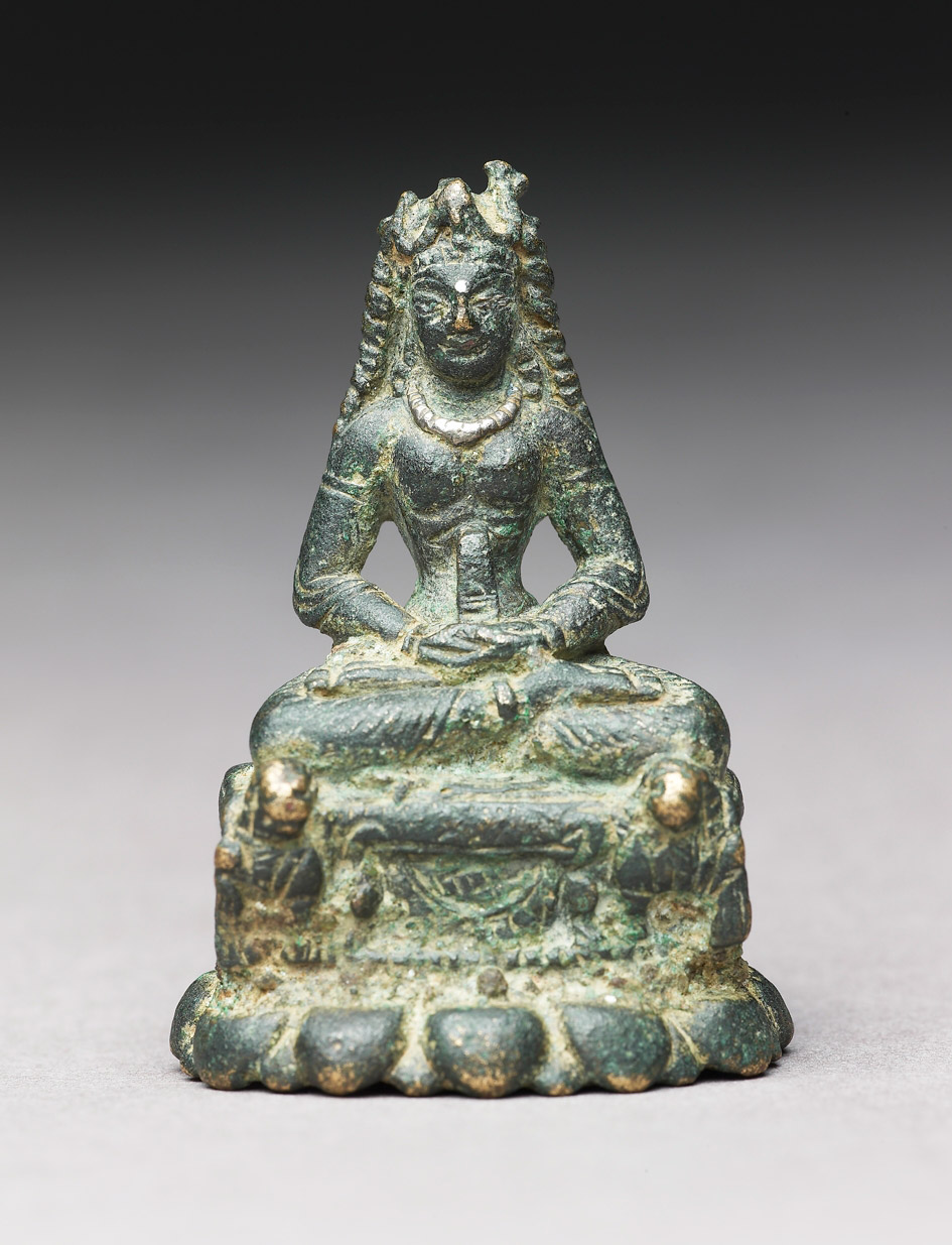 Tara seated on a lion throne